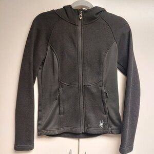 Spyder Hoodie Zip Up Jacket, Black, Women's Small